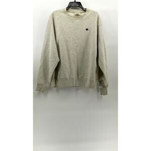 CHAMPION Men's Light Heather Gray Casual Crewneck Long Sleeve Sweatshirt SZ L